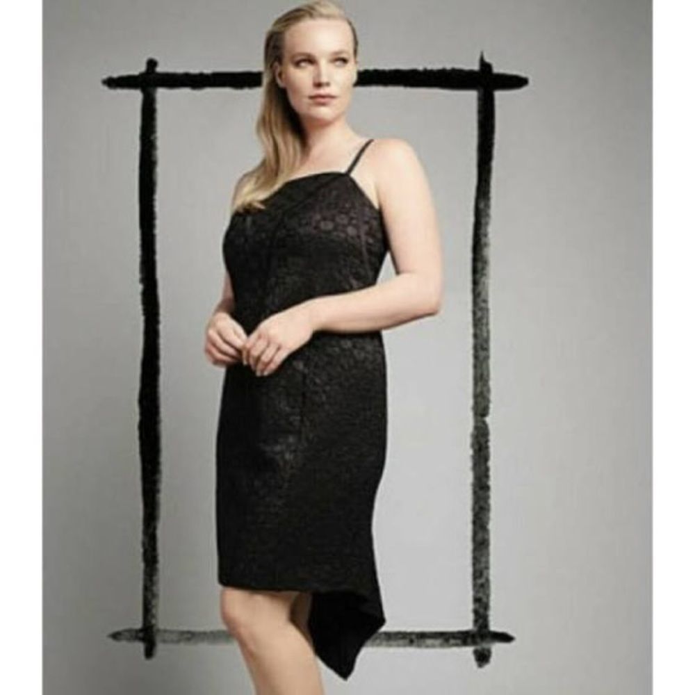 Isabel Toledo for Lane Bryant Limited Edition black asymmetrical dress, 22 NWT